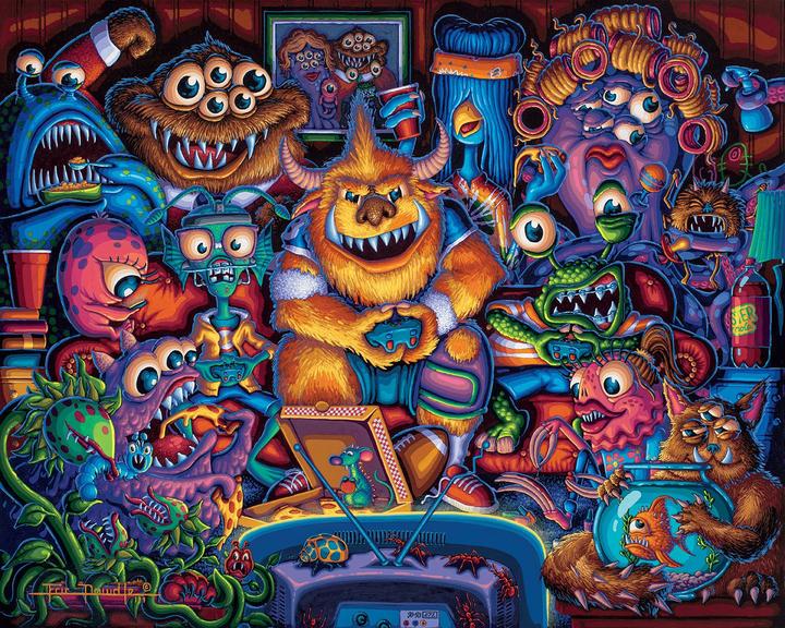Dowdle Jigsaw Puzzle - Gaming Monsters - 100 Piece