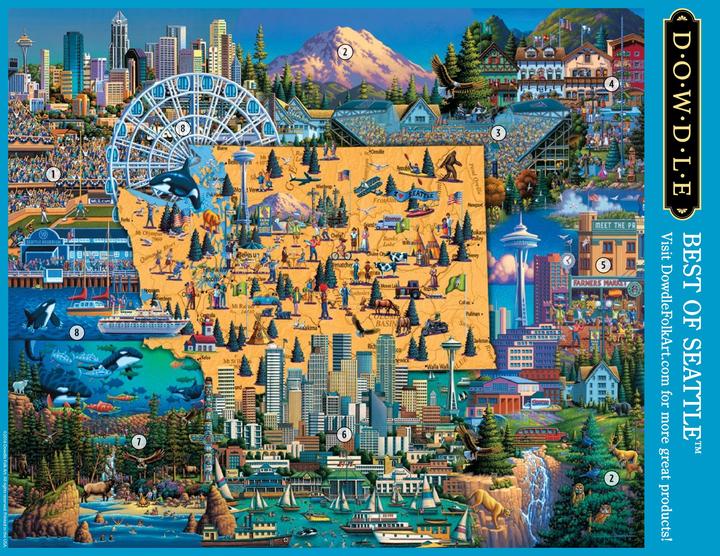 Dowdle Jigsaw Puzzle - Best of Seattle - 100 Piece