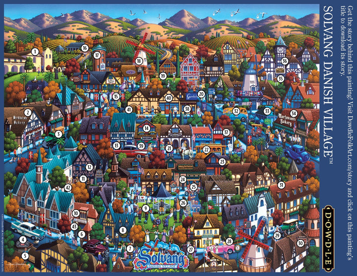 Dowdle Jigsaw Puzzle - Solvang Danish Village - 1000 Piece