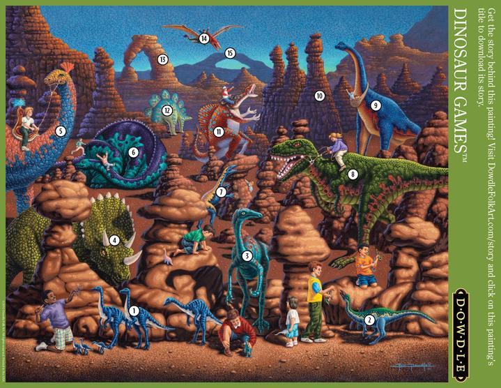 Dowdle Jigsaw Puzzle - Dinosaur Games - 100 Piece