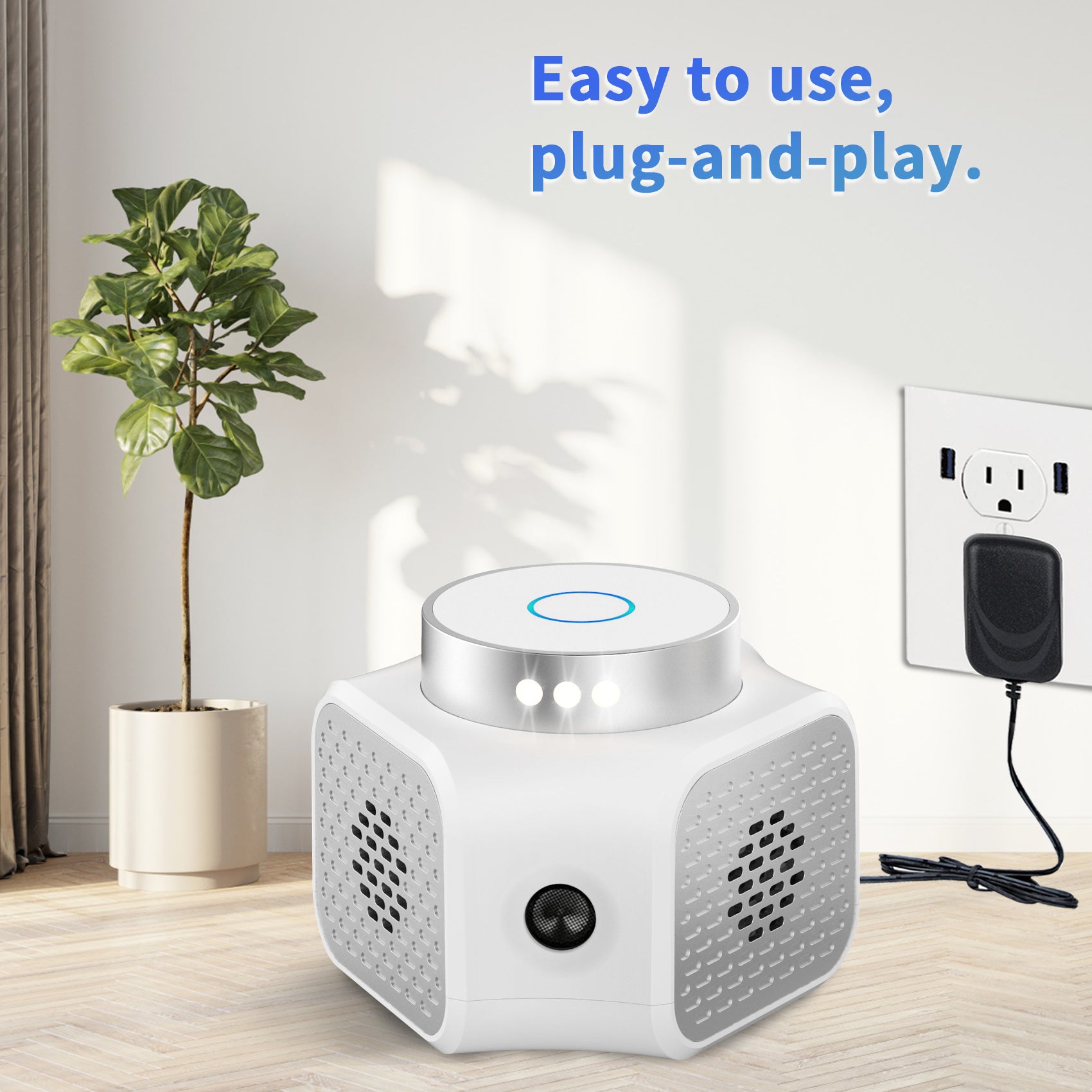 CYBERGIANT Rodent Repellent Ultrasonic Plug In - UR02 White