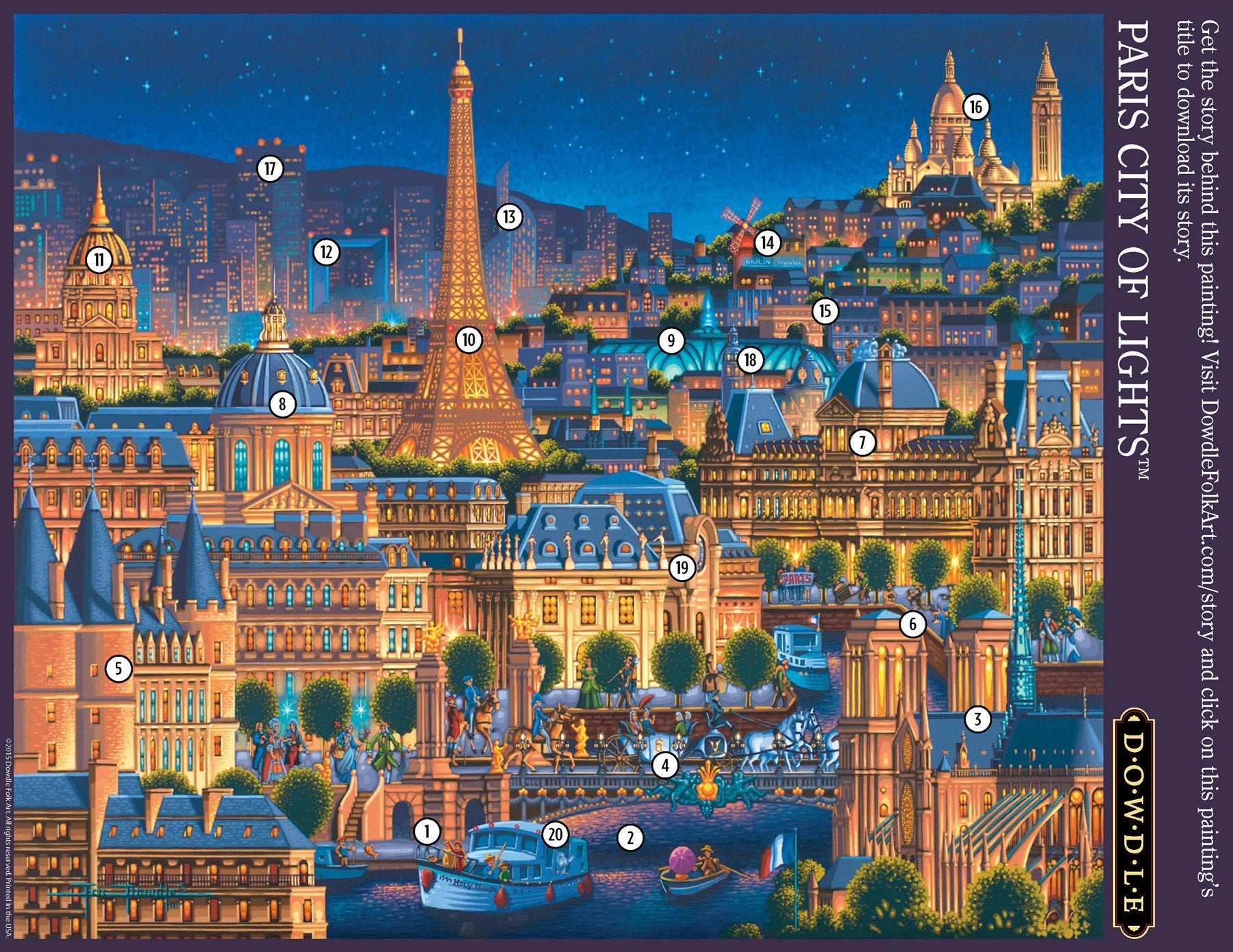 Dowdle Jigsaw Puzzle - Paris City of Lights - 1000 Piece
