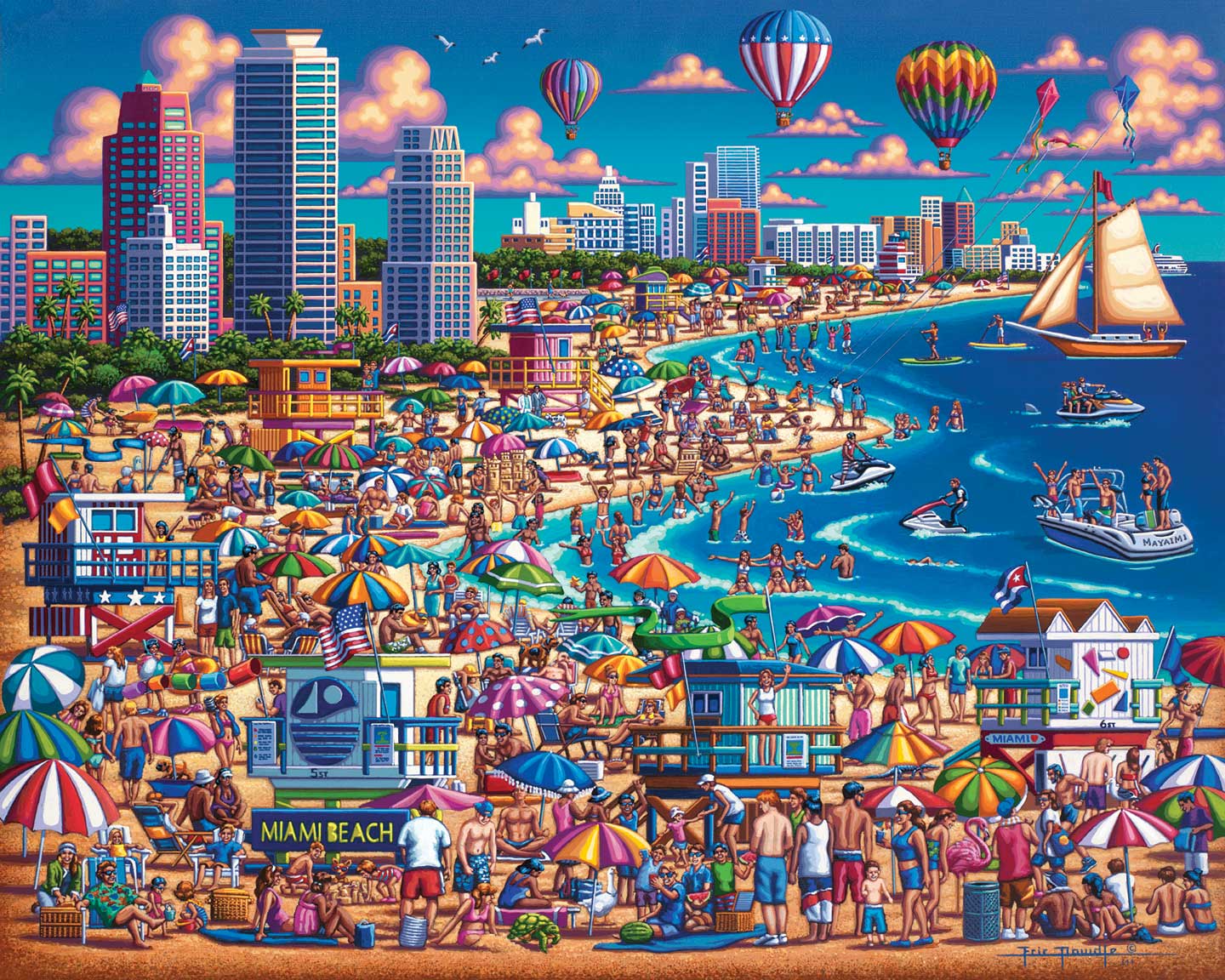 Dowdle Jigsaw Puzzle - Miami Beach - 500 Piece