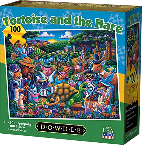 Dowdle Jigsaw Puzzle - Tortoise and The Hare - 100 Piece