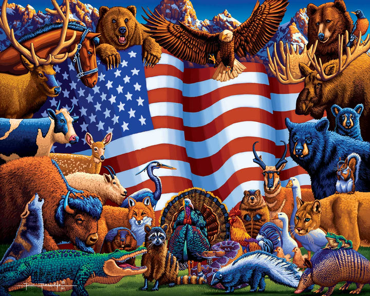 Dowdle Jigsaw Puzzle - Animals of America - 500 Piece