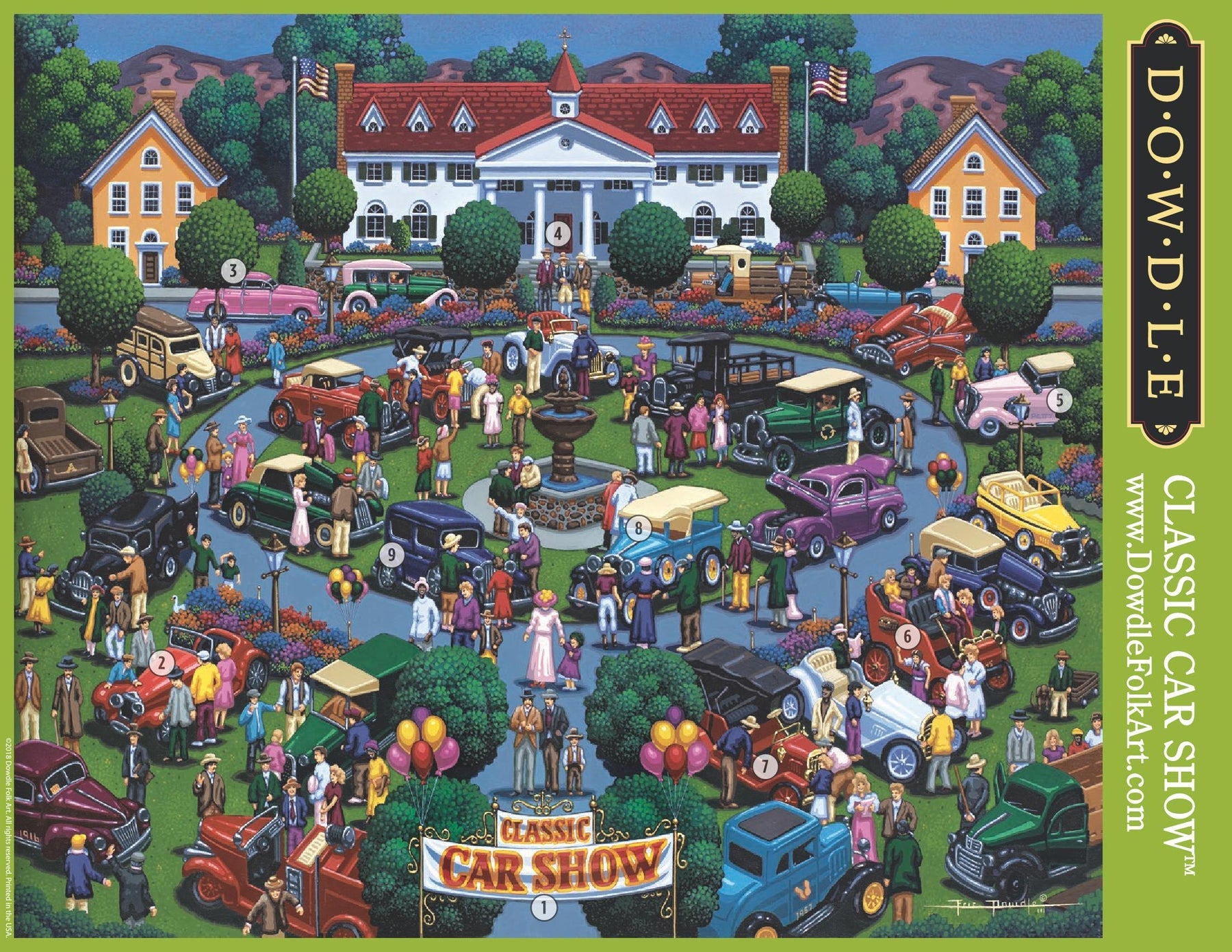 Dowdle Jigsaw Puzzle - Classic Car Show - 1000 Piece