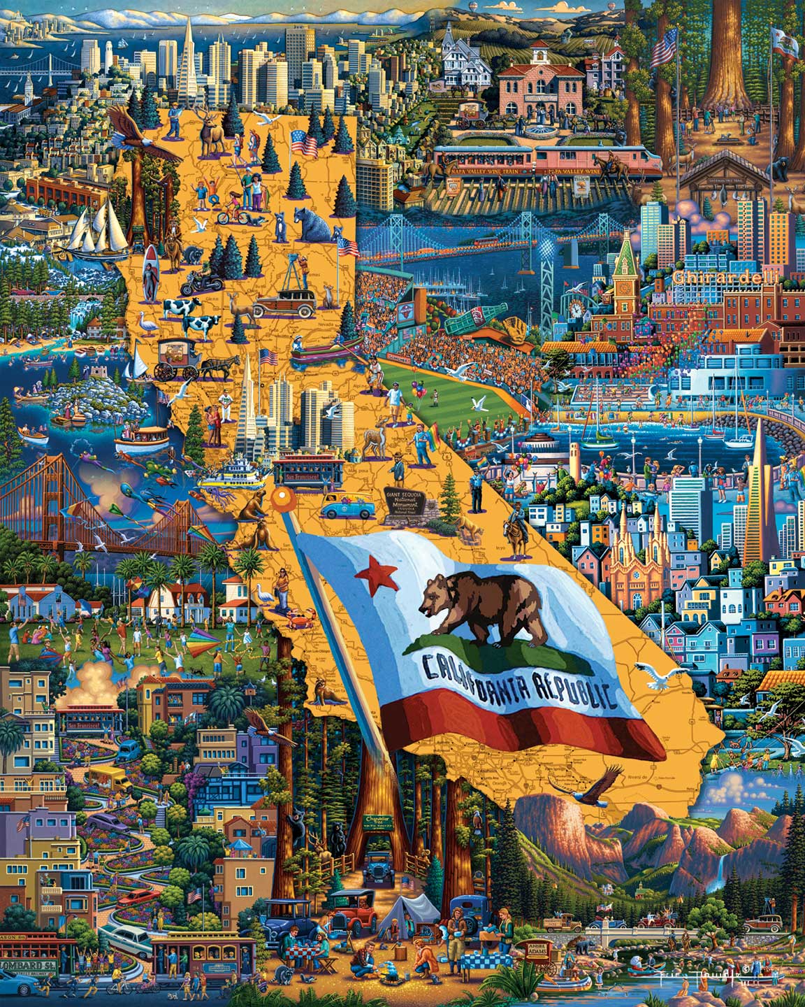 Dowdle Jigsaw Puzzle - Best of Northern California - 500 Piece