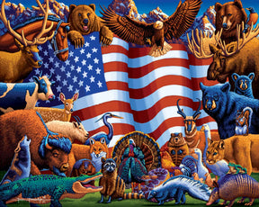 Dowdle Jigsaw Puzzle - Animals of America - 100 Piece