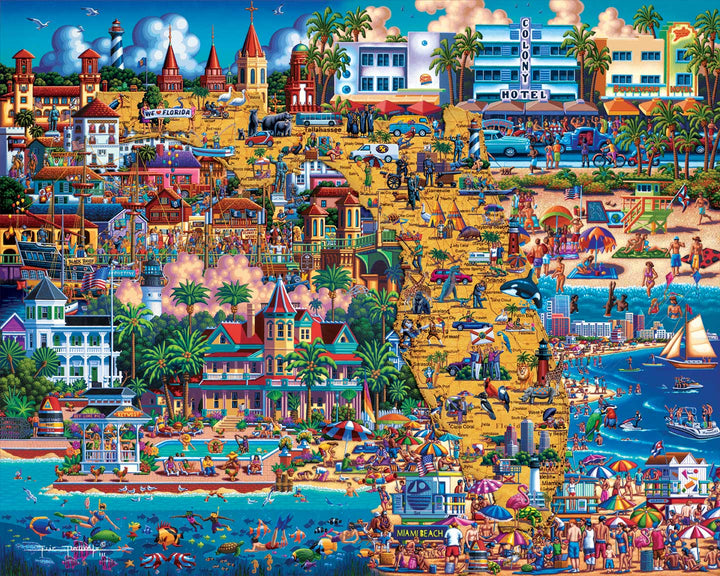 Dowdle Jigsaw Puzzle - Best of Florida - 500 Piece